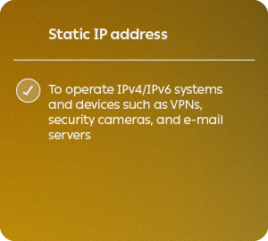 Static IP address